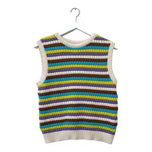 Y.A.S Crochet in Multi Stripe Tank Size Small